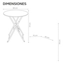MESA DE JARDÍN CON JUEGO DE DOS SILLAS VERSEL