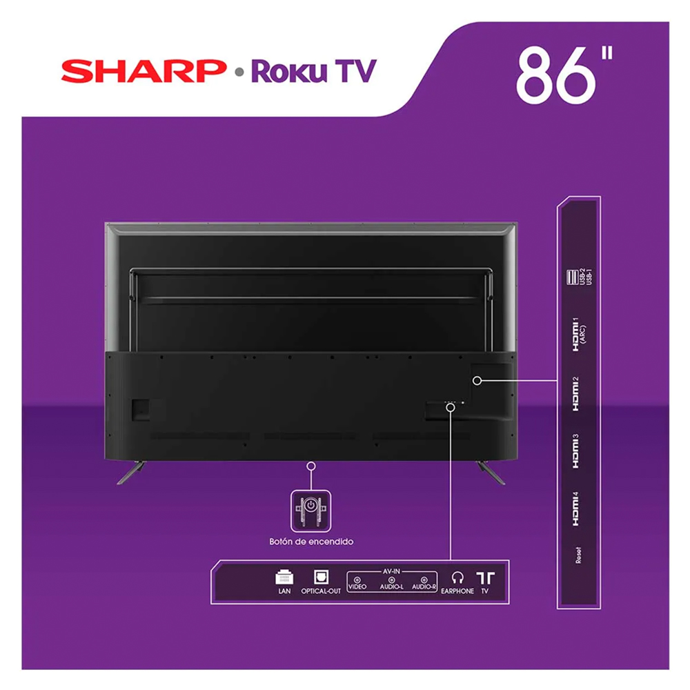 PANTALLA SHARP 86" Pulgadas