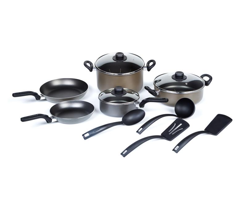 BATERÍA DE ACERO INOXIDABLE DE 12  PIEZAS